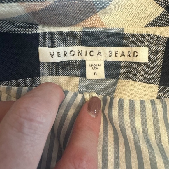 Veronica Beard - Schoolboy Stand Collar Dickey Feminine Blazer Sz 6 - Picture 8 of 10